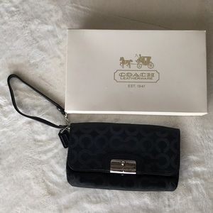 Black Coach Wristlet
